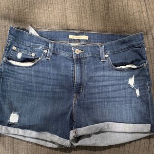 Levi's Dark Blue Jean Shorts